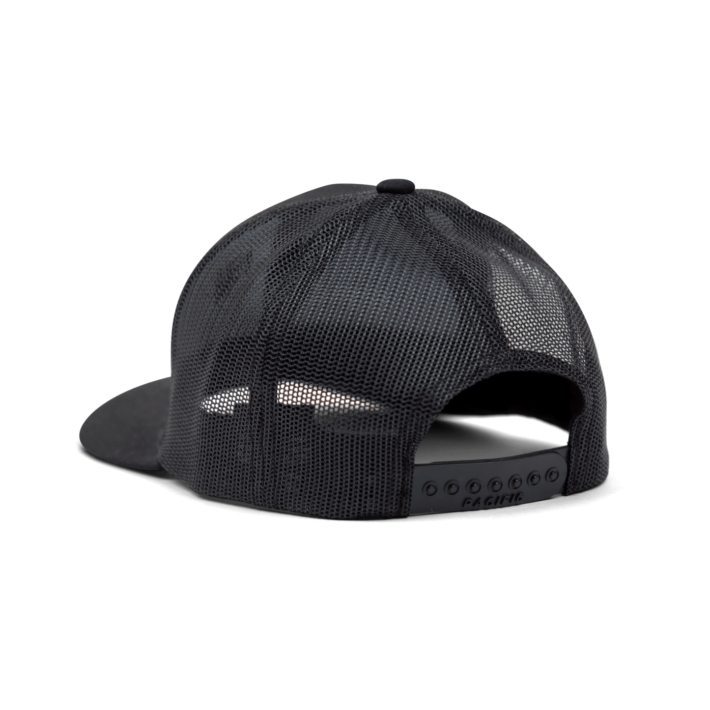 The Spoken Moto Flag Trucker hat from the back.